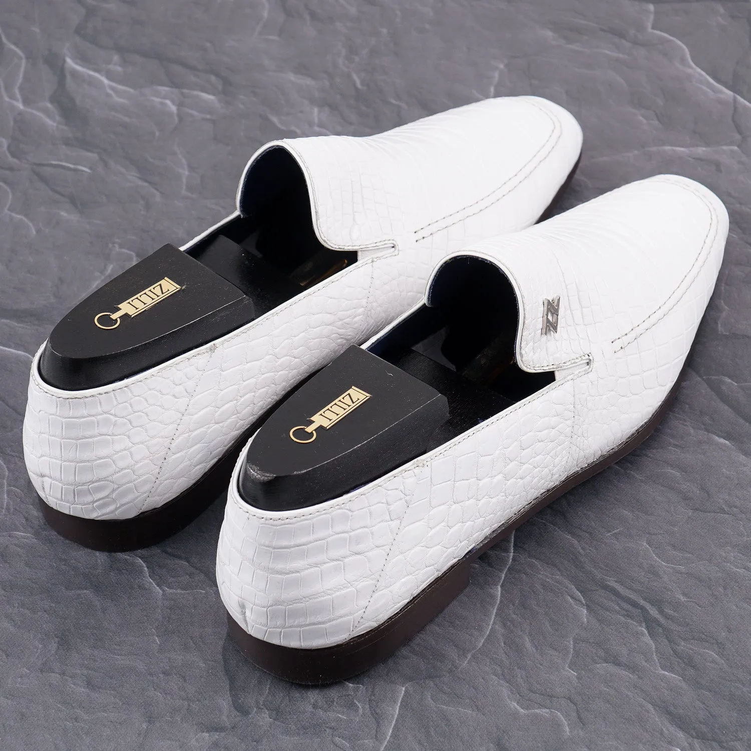 Zilli White Mocassins en Crocodile Complet Vêtements_Zilli