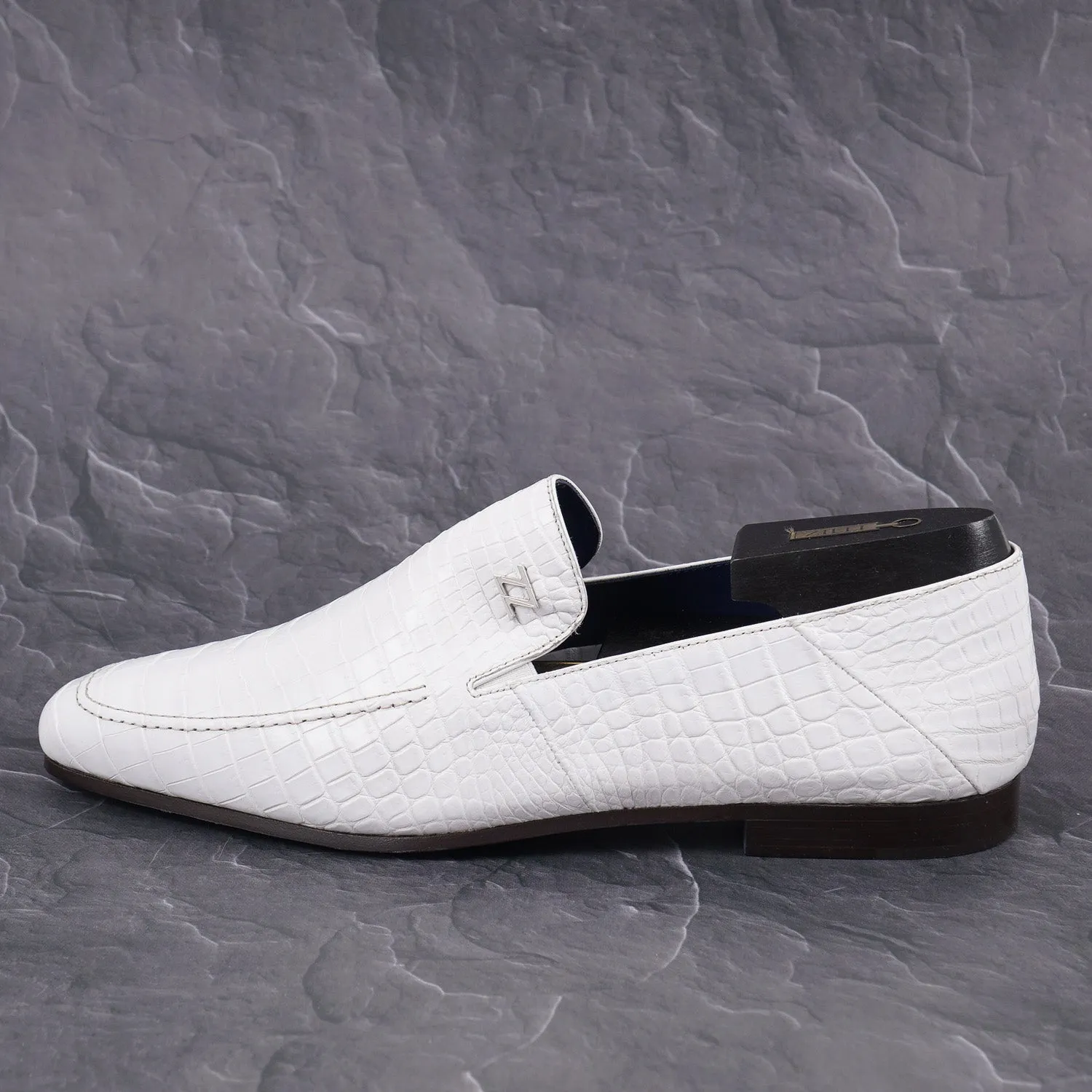Zilli White Mocassins en Crocodile Complet Vêtements_Zilli