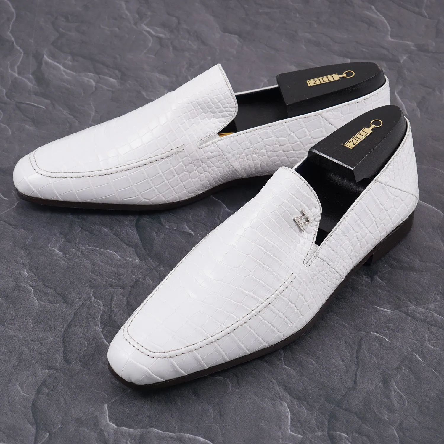 Zilli White Mocassins en Crocodile Complet Vêtements_Zilli