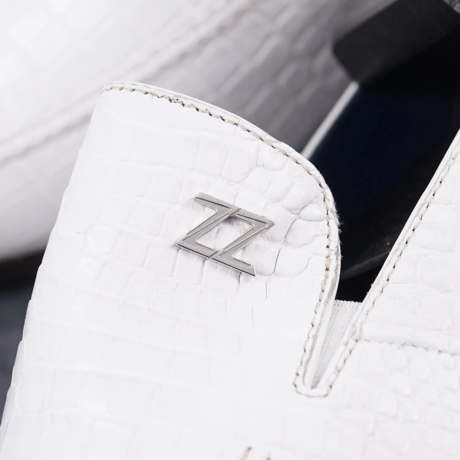 Zilli White Mocassins en Crocodile Complet Vêtements_Zilli