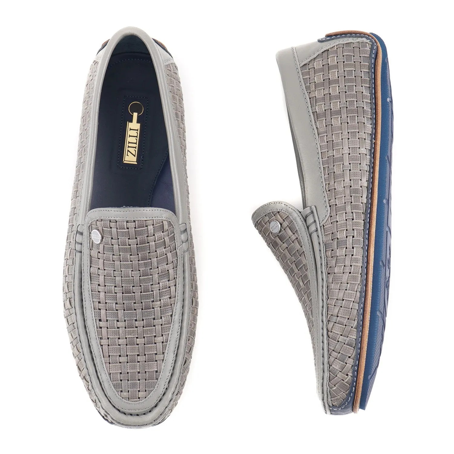 Zilli Mocassins de Conduite en Cuir Tissé Vêtements_Zilli