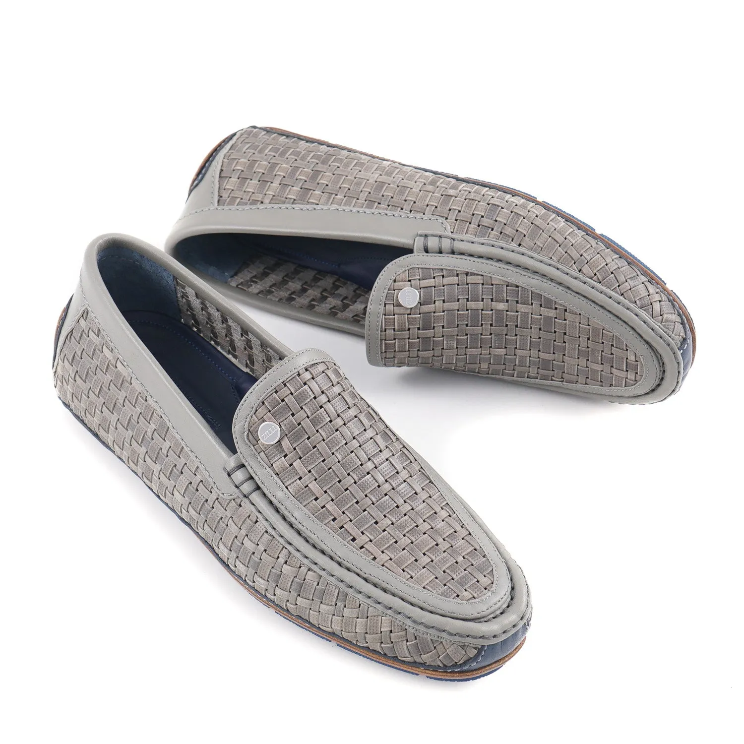 Zilli Mocassins de Conduite en Cuir Tissé Vêtements_Zilli