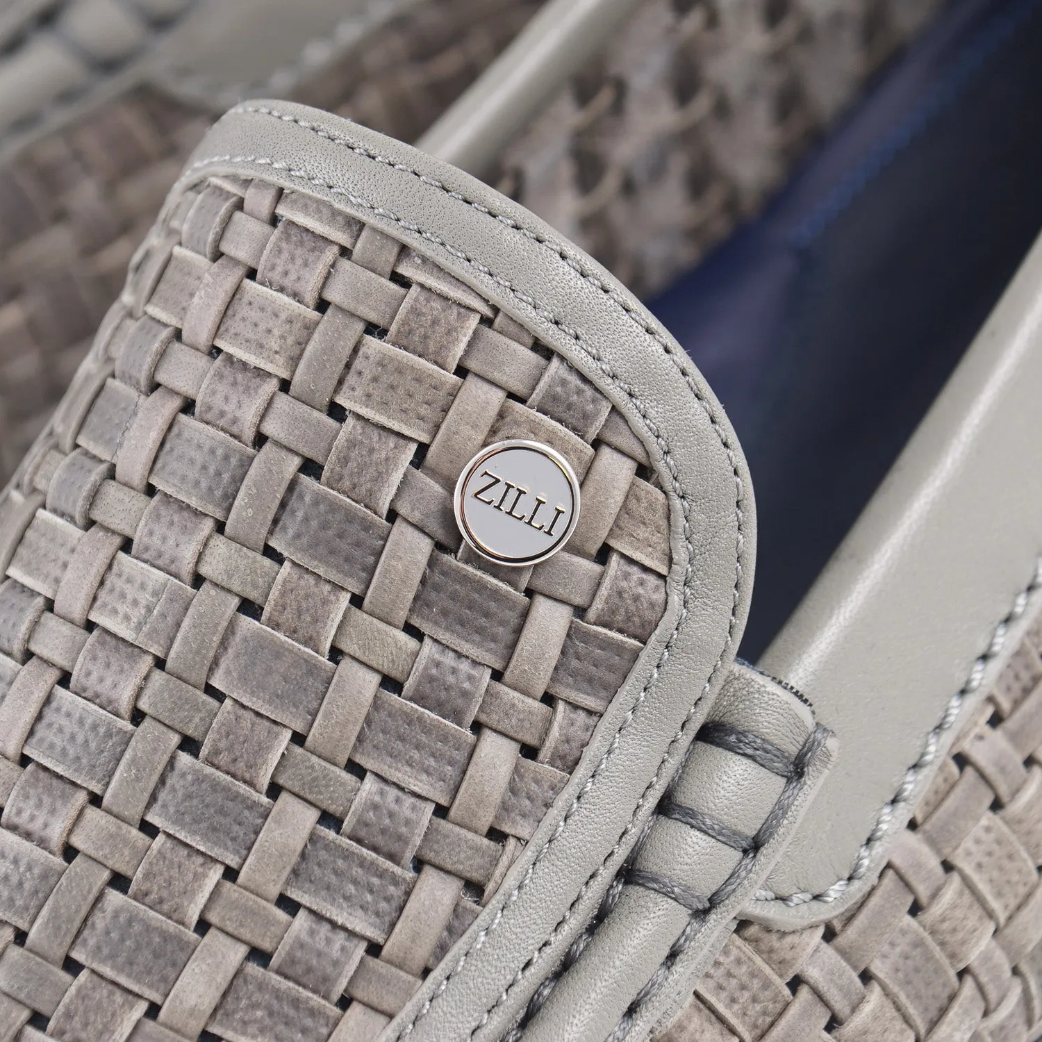 Zilli Mocassins de Conduite en Cuir Tissé Vêtements_Zilli